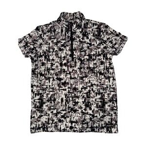 Kerrits Kids Ice Fil ‎ Equestrian Kids XL Abstract Horse Print Short Sleeve Polo